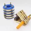 4 Ways,Generator Collector Ring,Bus Rings,Motor Collecting Ring, 4 Conductive Copper Slip Ring + Carbon Brush (Inner Diameter 30mm) view 1
