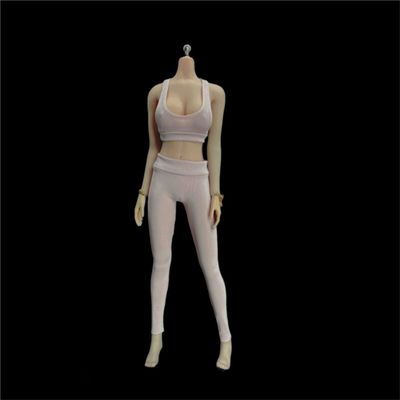 1/6 Scale Female Clothes,Stretch Vest Pants Clothes Sports Tank Top Pantyhose Costume Outfit Clothing for 12inch PH TBL JO Female Action Figure Body (Pink)