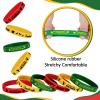 Batiyeer 60 Pcs Black History Month Rubber Bracelets Black History Month Party Favors Juneteenth Party Supply Decorations Silicone Juneteenth Wristbands for Freedom Day June 19th 1865 Goodie Bag view 4