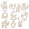 Baby Teething Toys Penta Angel 10Pcs Natural Wooden Teething Animal Rings for Newborn Toddler Infant (10) view 2