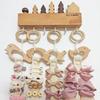 Baby Teething Toys Penta Angel 10Pcs Natural Wooden Teething Animal Rings for Newborn Toddler Infant (10) view 3