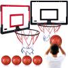 Sosation 2 Pcs Mini Basketball Hoop with 4 Basketball, Sticky Hook, Pump, Indoor No Drilling Basket Ball Hoop Decompress Game for Kid Adult Gift(Classic Style) view 1