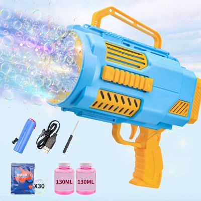 KB KAIBO Upgraded Bubble Gun No Dip, Bubble Machine Gun with Light, 9000+ Bubbles Per Min Bubbles for Kids Toys, 2025 Top for Kids, Grandkids, Boys, Girls 4-12 Years Old -Blue