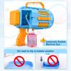 KB KAIBO Upgraded Bubble Gun No Dip, Bubble Machine Gun with Light, 9000+ Bubbles Per Min Bubbles for Kids Toys, 2025 Top for Kids, Grandkids, Boys, Girls 4-12 Years Old -Blue view 2