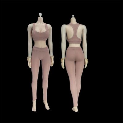 1/6 Scale Female Clothes,Stretch Vest Pants Clothes Sports Tank Top Pantyhose Costume Outfit Clothing for 12inch PH TBL JO Female Action Figure Body (Dark Flesh)