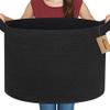 MEGASKET Large Black Blanket Basket, 22" X 22" X 14" Woven Rope Bin for Storage, Kids Dog Toy Storage Box Organizer Bins, Blanket Holder for Living Room, Decorative Wicker Basket for Organizing view 1