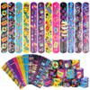 Kolewo4ever 144 Pcs 80s 90s Slap Bracelets Back to 80s 90s Throwback Theme Party Decorations Slap Bracelets Retro Cute Cassette Tape for Birthday Party Supplies view 1
