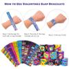 Kolewo4ever 144 Pcs 80s 90s Slap Bracelets Back to 80s 90s Throwback Theme Party Decorations Slap Bracelets Retro Cute Cassette Tape for Birthday Party Supplies view 3
