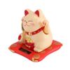 Acouto Waving Cat, Solar Powered Cute Waving Cat Good Luck Wealth Welcoming Cats Home Display Car Decoration Car Home Office Store (Yellow) view 2