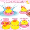 Sotiff Mini Rubber Ducks Bulk for Kids Children Cute Yellow Duck Toy for Dashboard of Car Ornaments with Sunglasses Swim Ring Mini Hat Necklace for Birthday Party Gift(24 Sets,Sweet) view 2