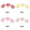 24 Pack Happy Mother's Day Cupcake Toppers with Glitter Hollow Heart Love Mother Best Mom Cupcake Food Picks Women Birthday Happy Mother's Day Theme Party Cake Decorations Supplies Colorful view 3