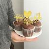 24 Pack Happy Mother's Day Cupcake Toppers Glitter Number 1 Mom Love Heart Best Mom Cupcake Picks for Women Birthday Happy Mother's Day Theme Party Cake Decorations Supplies Gold view 4