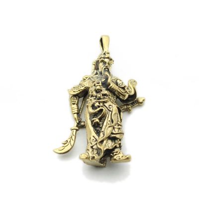 1Pcs   Brass Wu Fortune Gongguan Public Guan Yuguan Second Master Pendant Ancient Play to Place The Antique Copper Ornaments()