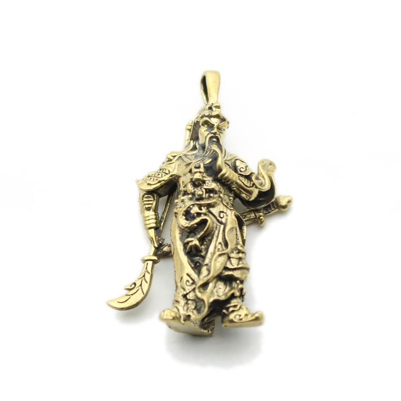 1Pcs   Brass Wu Fortune Gongguan Public Guan Yuguan Second Master Pendant Ancient Play to Place The Antique Copper Ornaments()
