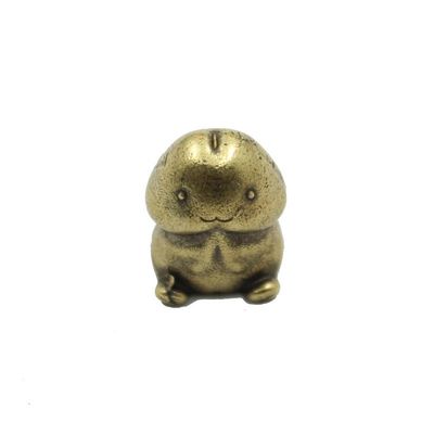 1Pcs White Copper net red Personality Cute Cartoon Mushroom Head Key Pendant Small Doll Bag car Brass Metal Doll Gift(19 * 14mm)