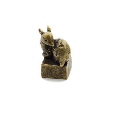 1Pcs   Bronze Meihua Seal Antique Bronze Antique Play Play Hand Puts Office Desk Table Copper Ornaments()