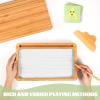 AtMini Sand Tray for Classroom Wooden Montessori Sand Tray with Lid for Kids Writing Letters and Numbers, Preschool Classroom Must Haves, Kindergarten Learning Tools (White) view 3