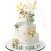 Yinder Bear Cake Toppers Mini Bear Cake Decorations Cake Toppers Gold White Pearl Ball for Birthday Party Decorations(Green, Brown,Cute Style) view 1