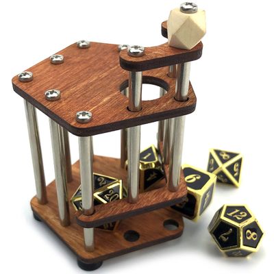 C4Labs DND Dice Jail | Metal Bars | Cage for Bad Dice | Prison | Fits Full Set of Dice (Gunstock/Steel)