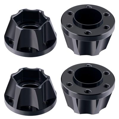 DJX 4pcs 12mm Aluminum Wheel Hex Hub Adapter Accessories Wheel Extension for 1/10 RC Crawler 1.9inch or 2.2inch Wheel Rim TRX4 Axial SCX10 D901(Black 12mm)
