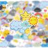 50 Pcs Cute Meme Weather Stickers for Kids Planner Calendar Scrapbooking, Mood Tracker Stickers for Journal view 3