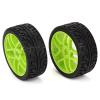 4PCS Green Wheel Rim &Tires for 1:8 Off-Road RC Car Buggy Tyre Black view 2