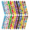 48 Pcs Happy Birthday Slap Bracelets for Kids Birthday Party Slap Bracelets Bulk Snap Bracelet Party Favors Supplies for kids&teens Gifts Teacher Classroom School Favors Prizes Exchanging Gifts view 3