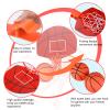 Honoson 3 Sets Indoor Trash Can Basketball Game Set Includes 3 Mini Clip on Basketball Hoop with Backboard 6 Inflatable Ball 3 Pump Office Decompression Toy Birthday Gift(Classic) view 3