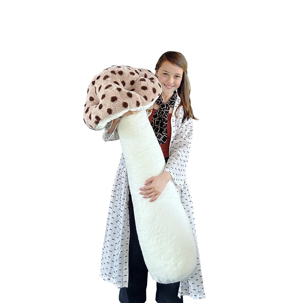 Hofun4U Mushroom Plush Pillow - 51 inch Mushroom Shaped Stuffed Long Pillow - Mushroom Stuffed Pillow - Christmas Birthday Sofa Home Decoration (Brown)
