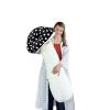 Hofun4U Giant Mushroom Plush Pillow - 51 inch Mushroom Shaped Stuffed Long Body Pillow - Polka Dot Mushroom Plush - Christmas Birthday Gifts Choice Home Decoration (Black) view 1