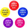 20 Pcs Valentine's Day Stress Ball Jesus Loves You Stress Balls Stresses Reliever Toys Valentines Party Favor Foam Bouncy Fidget Balls Bulk for Valentine Party Gift, 1.57 Inch(Colorful) view 1