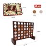 GOTHINK Wooden Four in a Row Game, Classic Strategy Game for Kids and Adults, Perfect for Family Picnics, Camping, Great Travel Game view 2