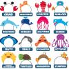 16 Styles of Felt Fabric Headband for Under The Sea Party Decorations, Ocean Animal Themed Party Favors, Beach, Pool, Mermaid, Zoo Parties Supplies, Kid Birthday Dress-up Hair Hoop, Halloween Costumes view 3