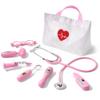 Phobby Kids Doctor Kit, 8 Pieces Toddlers Doctor Playset with Medical Storage Bag & Real Stethoscope, Pretend Play Doctor Toys Birthday Gift for Boys Girls Aged 3 4 5 6 (Pink) view 1