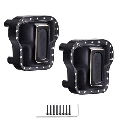 18.4g/Each CrazyHobby Brass Diff Covers Axle Covers for TRX4M TRX4MT K10 High Trail F150 Bronco Defender 1/18 Crawler Car, Front & Rear (Black Gold)