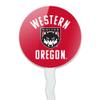 Western Oregon University Wolves Logo Cupcake Picks Toppers Decoration Set of 6 view 2