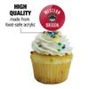 Western Oregon University Wolves Logo Cupcake Picks Toppers Decoration Set of 6 view 3