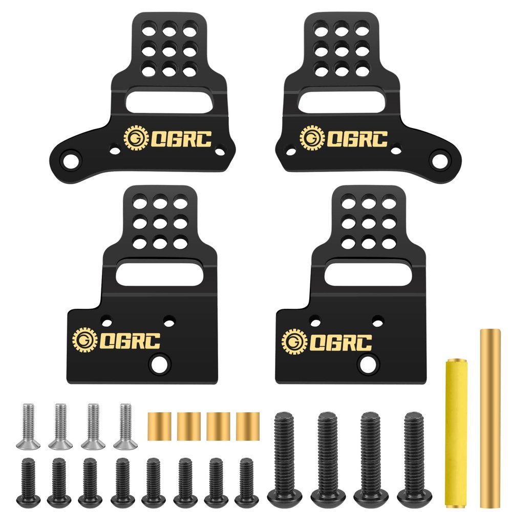 OGRC Brass Multi-Hole Shock Mount Adjustable Shock Tower Front & Rear Shock Bracket for TRX4M 1/18 RC Crawler Car - 46g