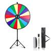 Hooomyai 30 Inch Prize Wheel with Folding Tripod Floor Stand Height Adjustable 18 Slots Color Dry Erase Spin Wheel Spinner Game for Trade Show Fortune Spinning Game view 1