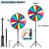 Hooomyai 30 Inch Prize Wheel with Folding Tripod Floor Stand Height Adjustable 18 Slots Color Dry Erase Spin Wheel Spinner Game for Trade Show Fortune Spinning Game view 4