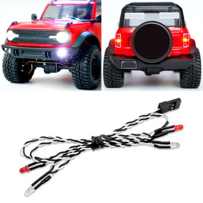 OGRC RC Led Headlights & Taillights Kit for TRX4M 1/18 RC Crawler Car (White & Red)