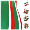 3/4" Red, Green, White Paper Strips for German, Froebel, Moravian Stars & Weaving (100 strips) view 1