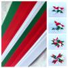 3/4" Red, Green, White Paper Strips for German, Froebel, Moravian Stars & Weaving (100 strips) view 2