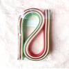 3/4" Red, Green, White Paper Strips for German, Froebel, Moravian Stars & Weaving (100 strips) view 3