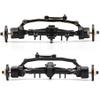 CNC Machined Front and Rear Portal Axle Set for SCX24, RC car Crawler Upgrades Housing with Brass Gears(2pcs, Black) view 1