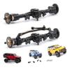CNC Machined Front and Rear Portal Axle Set for SCX24, RC car Crawler Upgrades Housing with Brass Gears(2pcs, Black) view 2