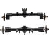 CNC Machined Front and Rear Portal Axle Set for SCX24, RC car Crawler Upgrades Housing with Brass Gears(2pcs, Black) view 3