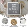 Flash Furniture Gracie Felt Letter Board with Wooden Frame, 389 PP Letters Including Numbers, Symbols and Icons, Canvas Carrying Case, 10x10, White Wash/Gray Felt view 3
