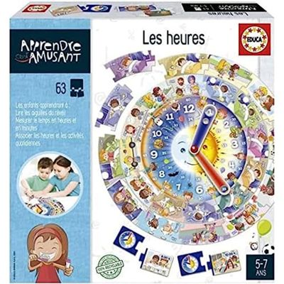 Educa - Learning is Fun: The Hours, Educational Game for Children from 5 Years Old Who Will Learn to Tell Time, Handle Hands and Practice Concepts of Time (19601).