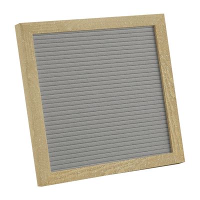 Flash Furniture Gracie Felt Letter Board with Wooden Frame, 389 PP Letters Including Numbers, Symbols and Icons, Canvas Carrying Case, 10x10, Weathered Wood/Gray Felt